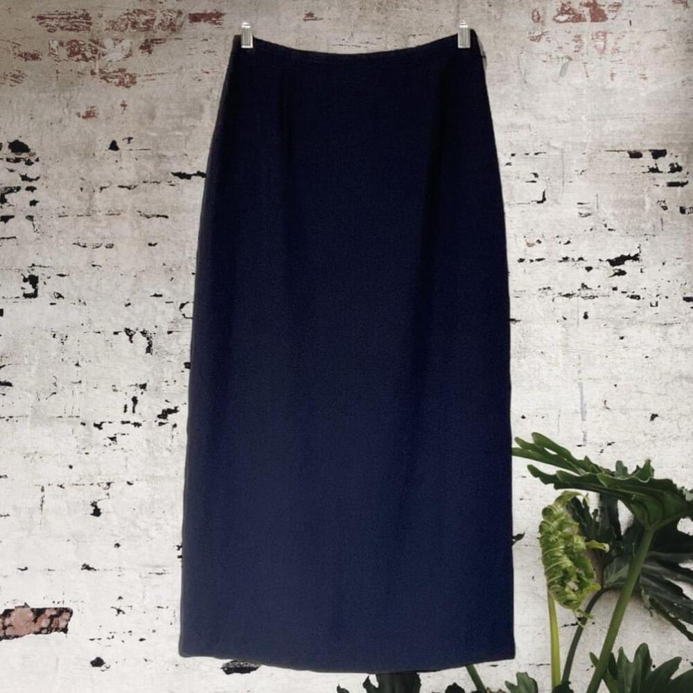 Vintage Burke Avenue navy Blue maxi Skirt Size 10
